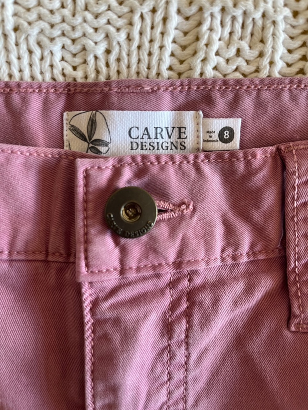 NWT Carve Designs Oahu 4" Twill Short in Orchid Sz 8 - Picture 6 of 13